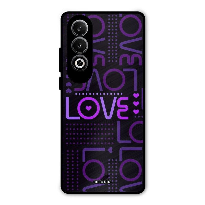 Violet Love OnePlus Nord CE4 Mobile Back Cover - Typography PrintShield Case