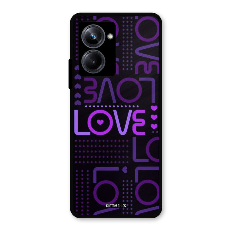 Violet Love Realme 10 Pro Mobile Back Cover - Typography PrintShield Case