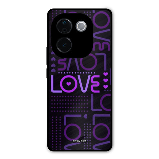 Violet Love iQOO Z9s Pro Mobile Back Cover - Typography PrintShield Case