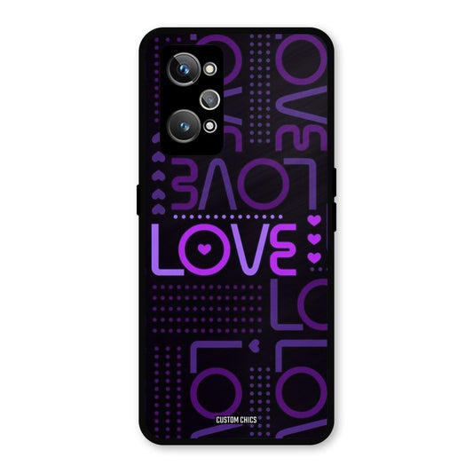 Violet Love Realme GT Neo 2 Mobile Back Cover - Typography PrintShield Case