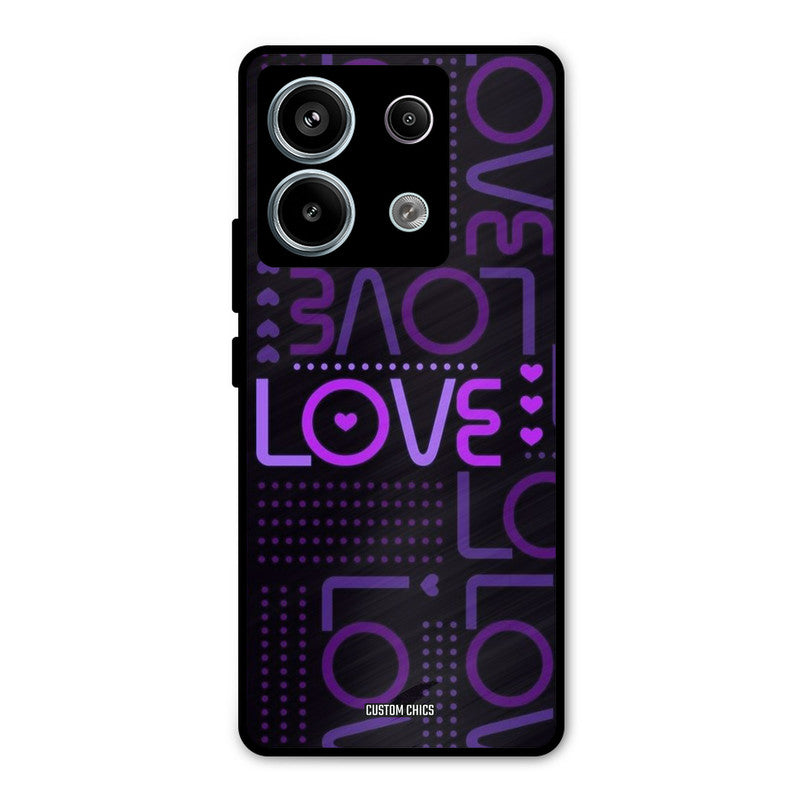 Violet Love Redmi Note 13 Pro 5G Mobile Back Cover - Typography PrintShield Case