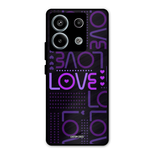 Violet Love Redmi Note 13 Pro 5G Mobile Back Cover - Typography PrintShield Case