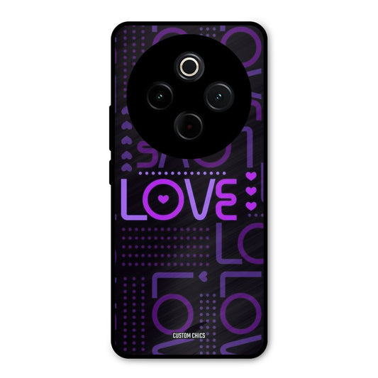 Violet Love iQoo Z10 Mobile Back Cover - Typography PrintShield Case