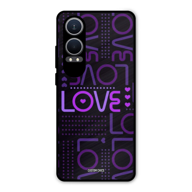 Violet Love Oneplus Nord CE4 Lite Mobile Back Cover - Typography PrintShield Case
