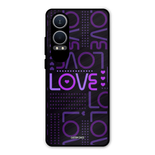 Violet Love Oneplus Nord CE4 Lite Mobile Back Cover - Typography PrintShield Case
