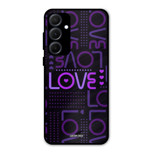 Violet Love Samsung Galaxy A35 5G Mobile Back Cover - Typography PrintShield Case