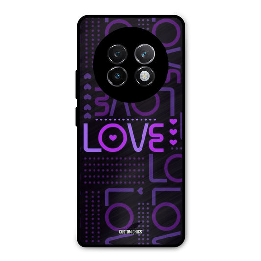 Violet Love Realme 13 Plus Mobile Back Cover - Typography PrintShield Case