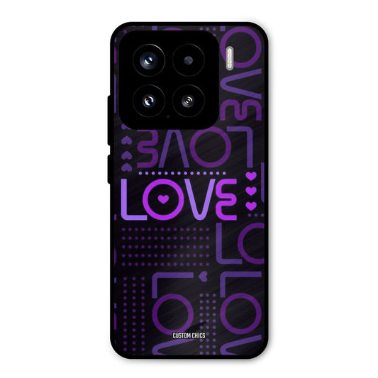 Violet Love Xiaomi 15 5G Mobile Back Cover - Typography PrintShield Case