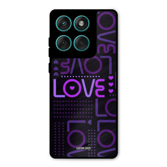 Violet Love Motorola Edge 60 Mobile Back Cover - Typography PrintShield Case