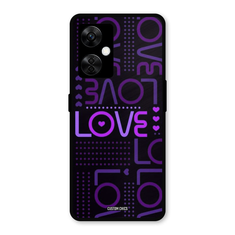 Violet Love OnePlus Nord CE 3 Lite Mobile Back Cover - Typography PrintShield Case