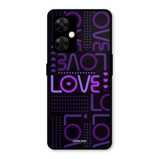 Violet Love OnePlus Nord CE 3 Lite Mobile Back Cover - Typography PrintShield Case