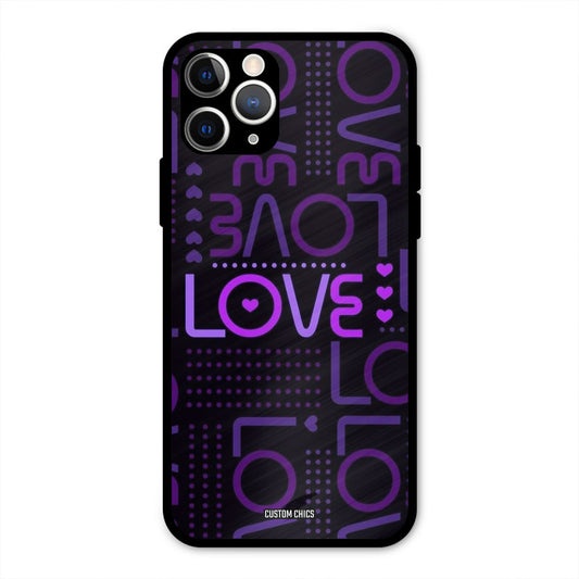 Violet Love iPhone 11 Pro Mobile Back Cover - Typography PrintShield Case