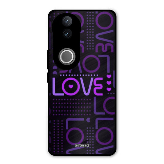 Violet Love iQOO Z10R Mobile Back Cover - Typography PrintShield Case
