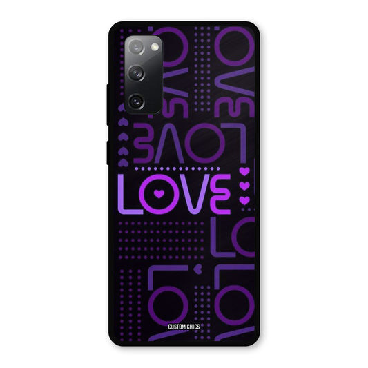 Violet Love Samsung Galaxy S20 FE 5G Mobile Back Cover - Typography PrintShield Case