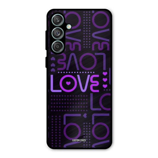 Violet Love Samsung Galaxy M55 5G Mobile Back Cover - Typography PrintShield Case