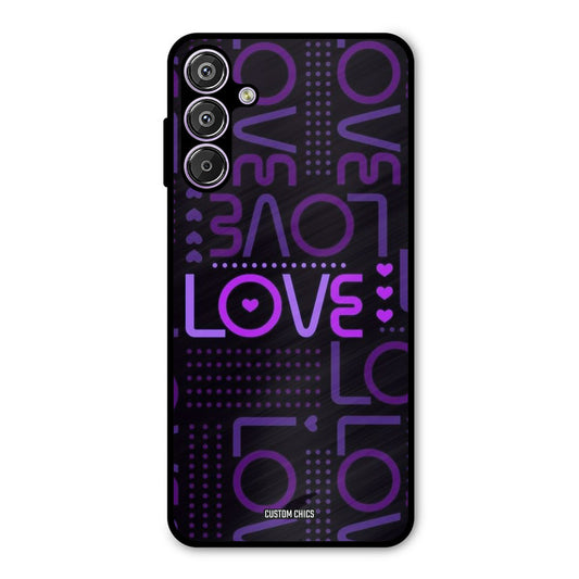 Violet Love Samsung Galaxy F15 Mobile Back Cover - Typography PrintShield Case