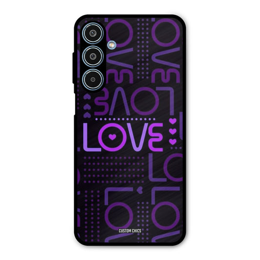 Violet Love Samsung Galaxy M35 5G Mobile Back Cover - Typography PrintShield Case