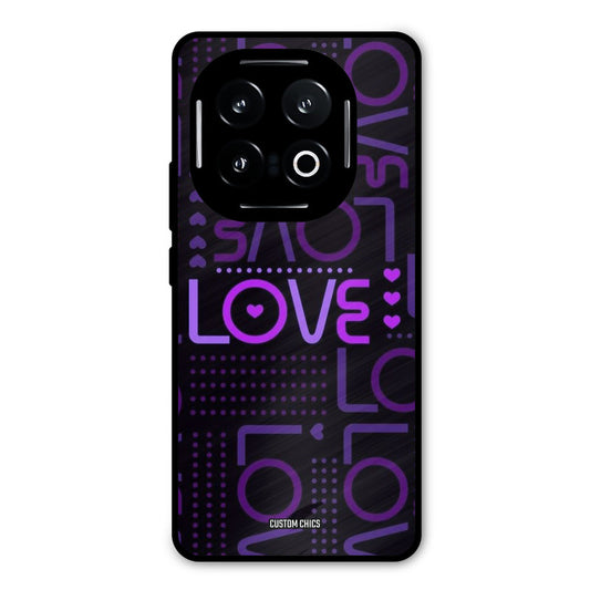 Violet Love iQOO 13 Mobile Back Cover - Typography PrintShield Case