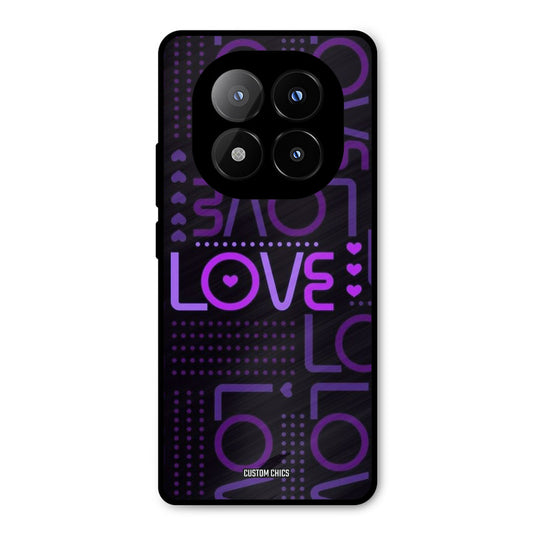 Violet Love Redmi Note 14 Pro Plus 5G Mobile Back Cover - Typography PrintShield Case