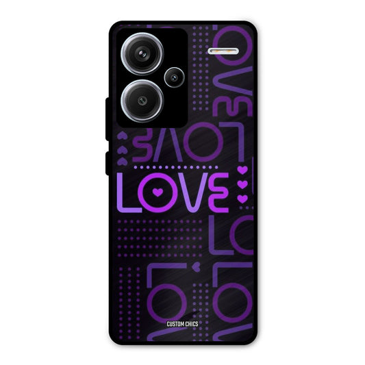 Violet Love Redmi Note 13 Pro Plus Mobile Back Cover - Typography PrintShield Case