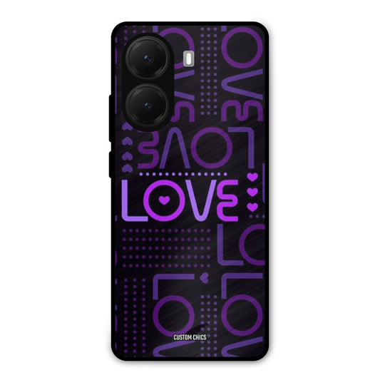 Violet Love Poco X7 Pro Mobile Back Cover - Typography PrintShield Case