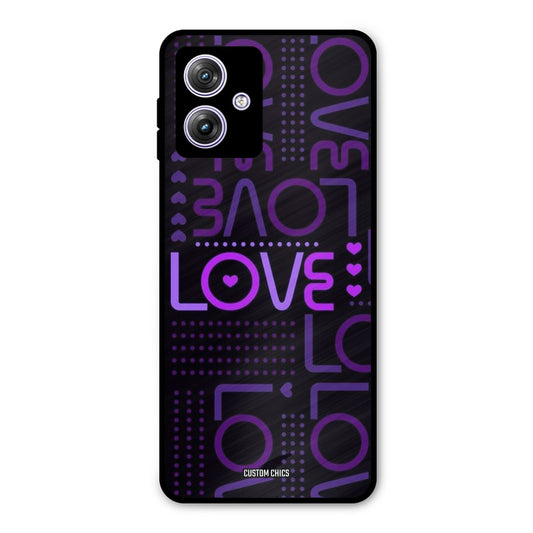 Violet Love Motorola G64 5G Mobile Back Cover - Typography PrintShield Case