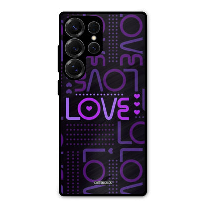 Violet Love Samsung Galaxy S25 Ultra Mobile Back Cover - Typography PrintShield Case