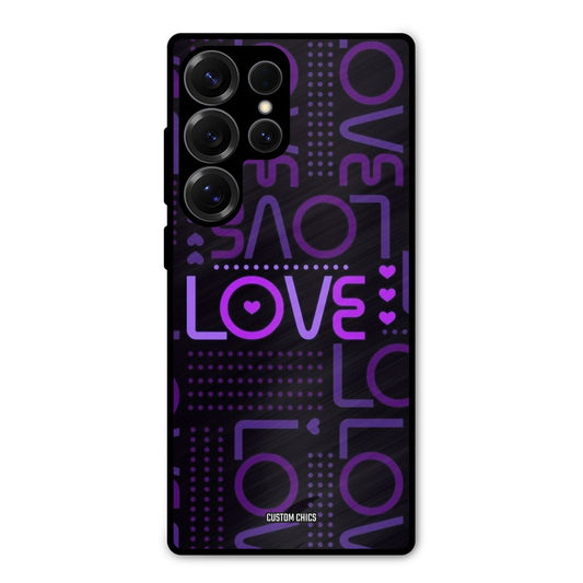 Violet Love Samsung Galaxy S25 Ultra Mobile Back Cover - Typography PrintShield Case