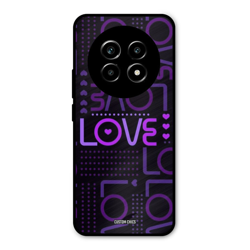 Violet Love Realme 14 Pro lite Mobile Back Cover - Typography PrintShield Case