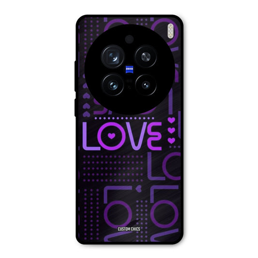 Violet Love Vivo X200 Pro Mobile Back Cover - Typography PrintShield Case