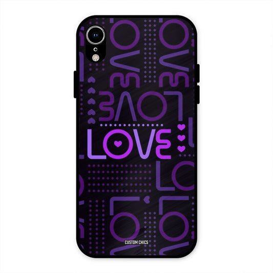 Violet Love iPhone XR Mobile Back Cover - Typography PrintShield Case