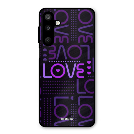 Violet Love Samsung Galaxy M16 Mobile Back Cover - Typography PrintShield Case