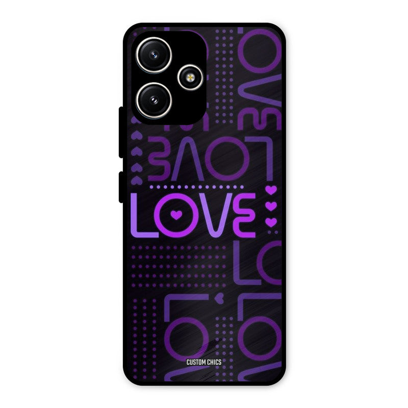 Violet Love Redmi 12 5G Mobile Back Cover - Typography PrintShield Case