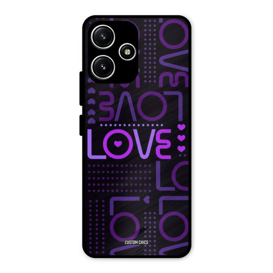 Violet Love Redmi 12 5G Mobile Back Cover - Typography PrintShield Case