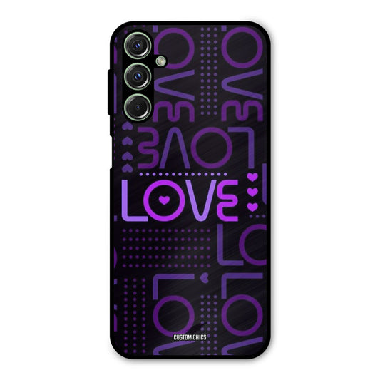 Violet Love Samsung Galaxy M34 Mobile Back Cover - Typography PrintShield Case