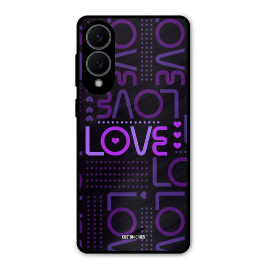 Violet Love Samsung Galaxy S25 Edge Mobile Back Cover - Typography PrintShield Case