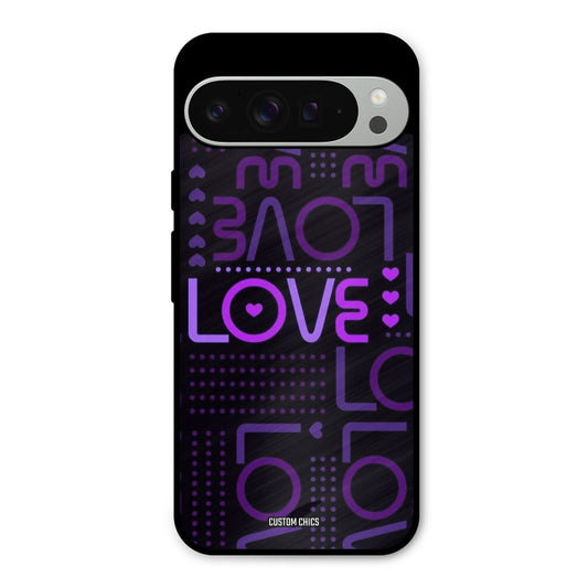 Violet Love Google Pixel 9 Pro XL Mobile Back Cover - Typography PrintShield Case