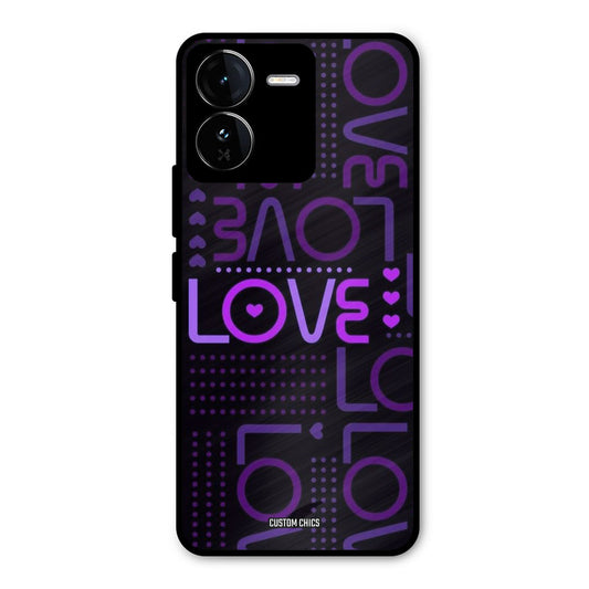Violet Love iQOO Z9 Mobile Back Cover - Typography PrintShield Case