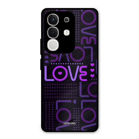 Violet Love Vivo T4x Mobile Back Cover - Typography PrintShield Case
