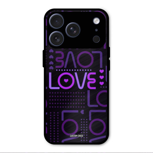 Violet Love iPhone 17 Pro Max Mobile Back Cover - Typography PrintShield Case