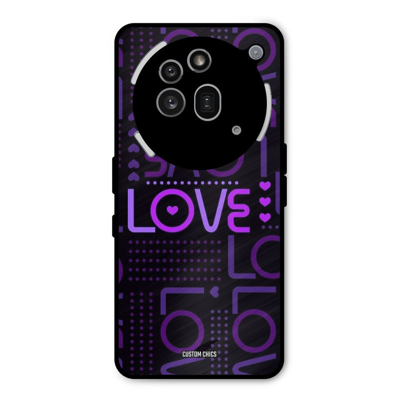 Violet Love Nothing Phone 3A Pro Mobile Back Cover - Typography PrintShield Case