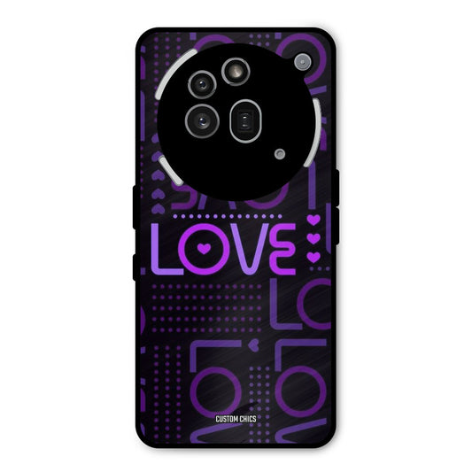 Violet Love Nothing Phone 3A Pro Mobile Back Cover - Typography PrintShield Case