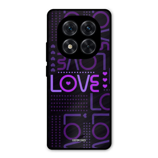 Violet Love Redmi Note 14 Pro Mobile Back Cover - Typography PrintShield Case
