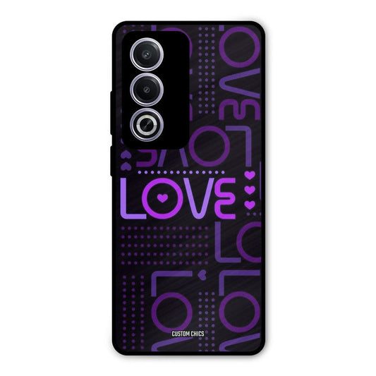 Violet Love Oppo K12x Mobile Back Cover - Typography PrintShield Case