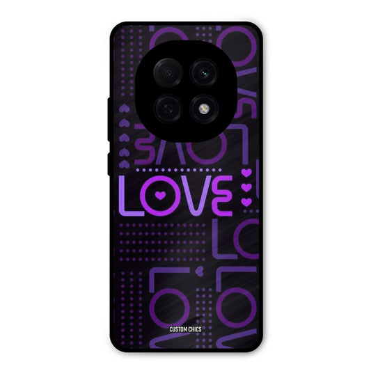 Violet Love Oppo F29 Pro Mobile Back Cover - Typography PrintShield Case
