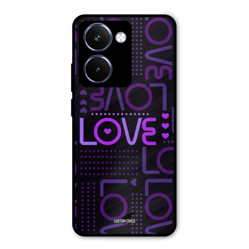 Violet Love Realme P3 Ultra Mobile Back Cover - Typography PrintShield Case