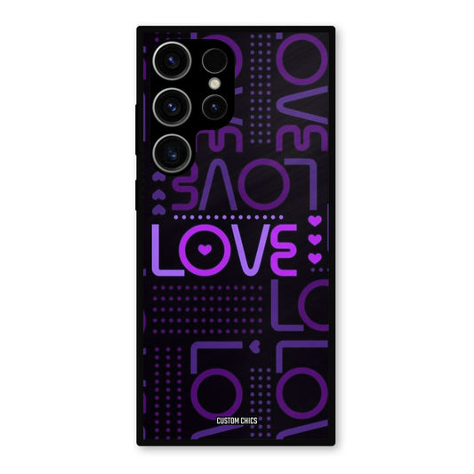 Violet Love Samsung Galaxy S23 Ultra Mobile Back Cover - Typography PrintShield Case