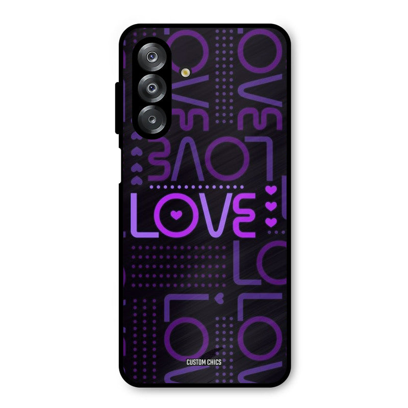 Violet Love Samsung Galaxy A26 Mobile Back Cover - Typography PrintShield Case