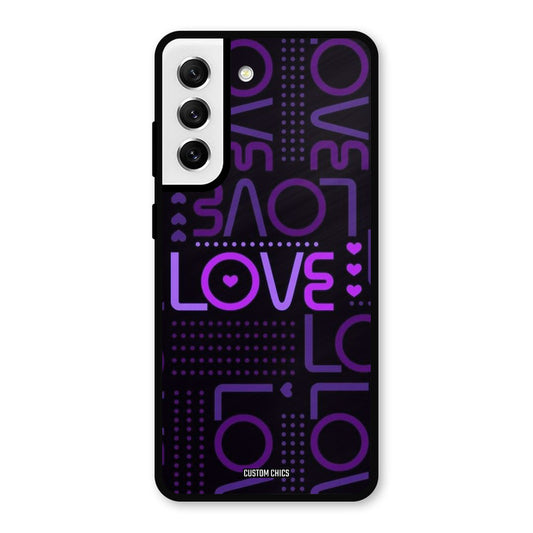 Violet Love Samsung Galaxy S21 FE 5G Mobile Back Cover - Typography PrintShield Case