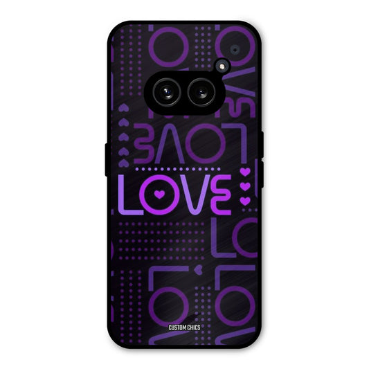 Violet Love Nothing Phone 2a Mobile Back Cover - Typography PrintShield Case